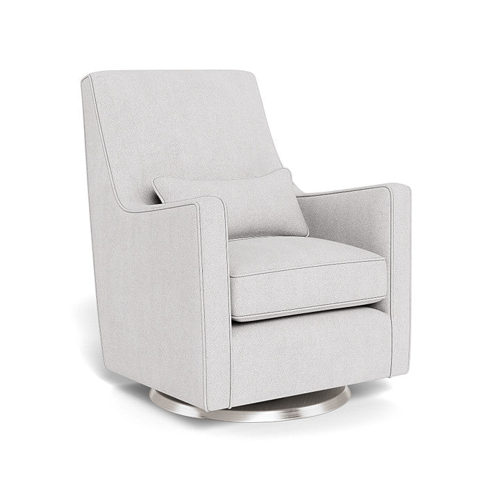 Monte design - Luca Glider - Performance Boucle-Monte design, Brushed Steel Swivel-Monte design, Dove Grey Boucle-Monte design image