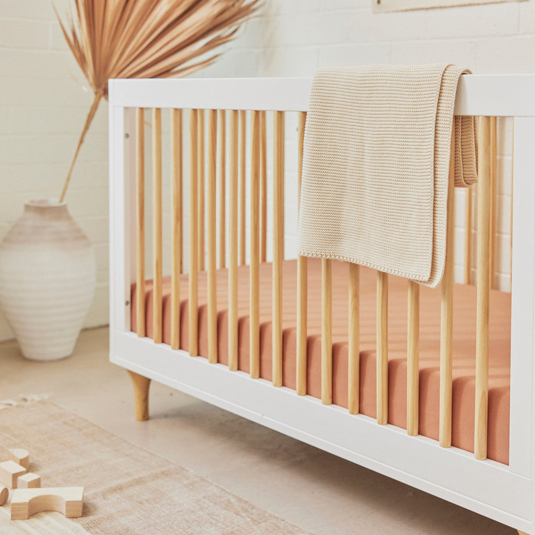 Babyletto - Lolly- 3-in-1 Convertible Crib with Toddler Bed Conversion Kit - White/ Natural-Babyletto image