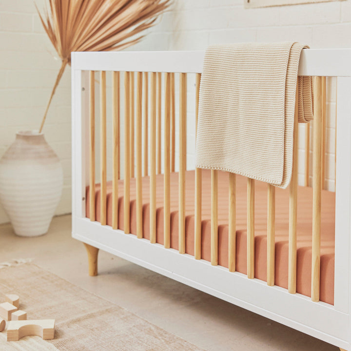 Babyletto - Lolly- 3-in-1 Convertible Crib with Toddler Bed Conversion Kit - White/ Natural-Babyletto image