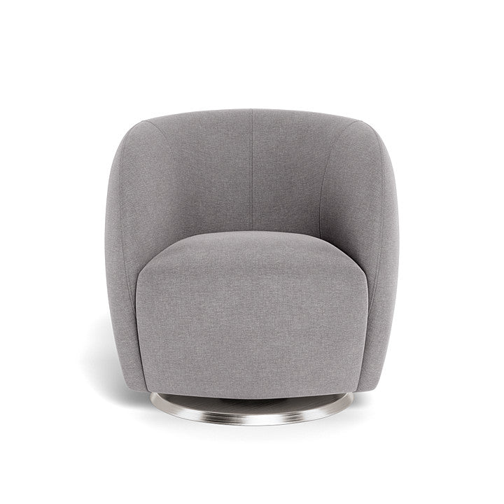 Monte design - Gem Swivel Glider - Performance Heathered-Monte design, Brushed Steel Swivel-Monte design, Pebble Grey-Monte design image