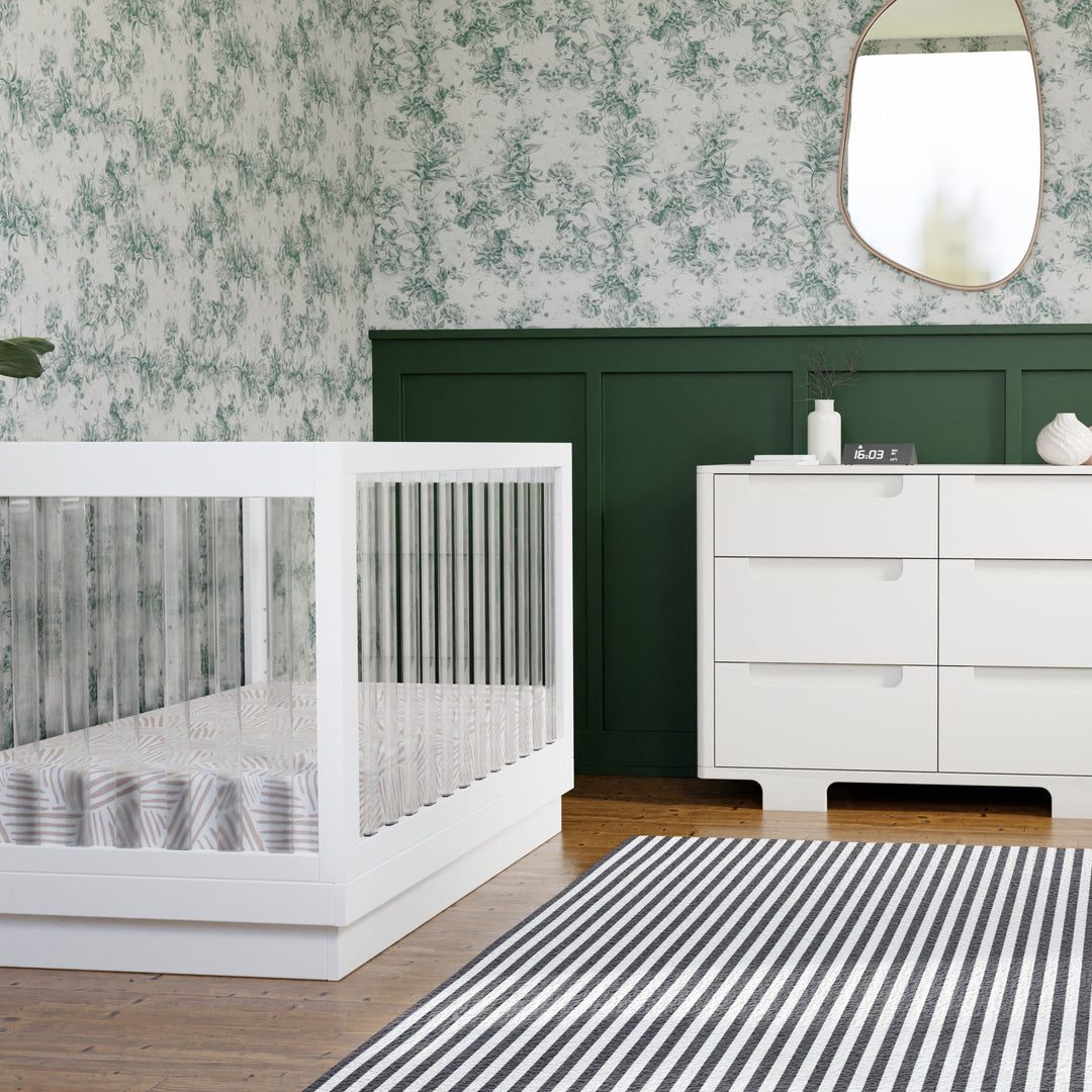 Babyletto - Harlow- Acrylic 3-in-1 Convertible Crib with Toddler Bed Conversion Kit image 3