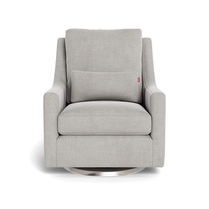 Monte design - Vera Glider - Brushed Cotton-Linen-Monte design, Brushed Steel Swivel-Monte design, Smoke-Monte design image