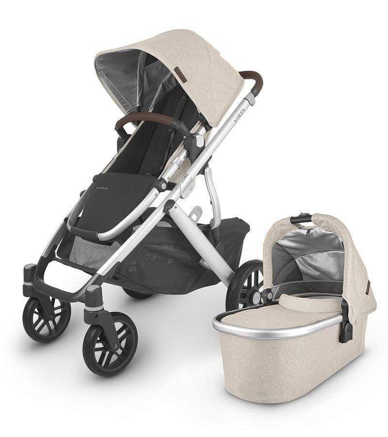 Uppababy - Vista V2 Stroller - Silver-Frame, Chestnut Leather-Uppababy, Oat Melange-Uppababy image