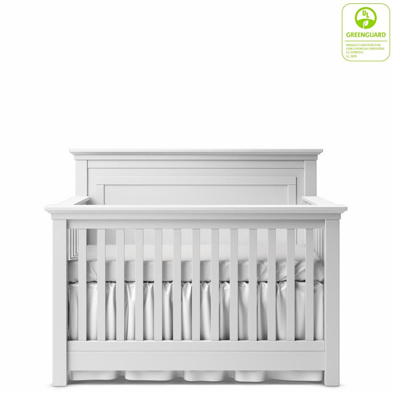 Romina - Karisma Convertible Crib / Solid Back - Solid White-Romina image