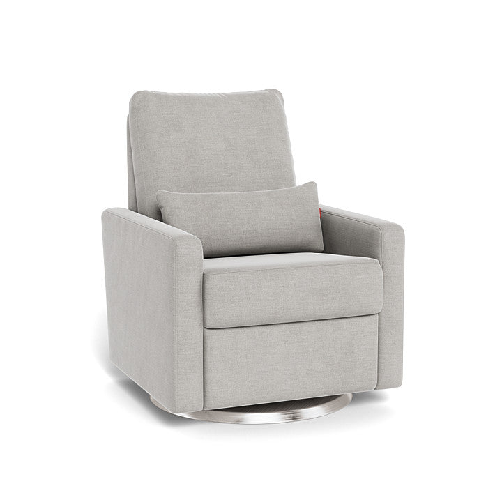 Monte design - Matera Glider Recliner - Brushed Cotton-Linen-Monte design, Brushed Steel Swivel-Monte design, Smoke-Monte design image
