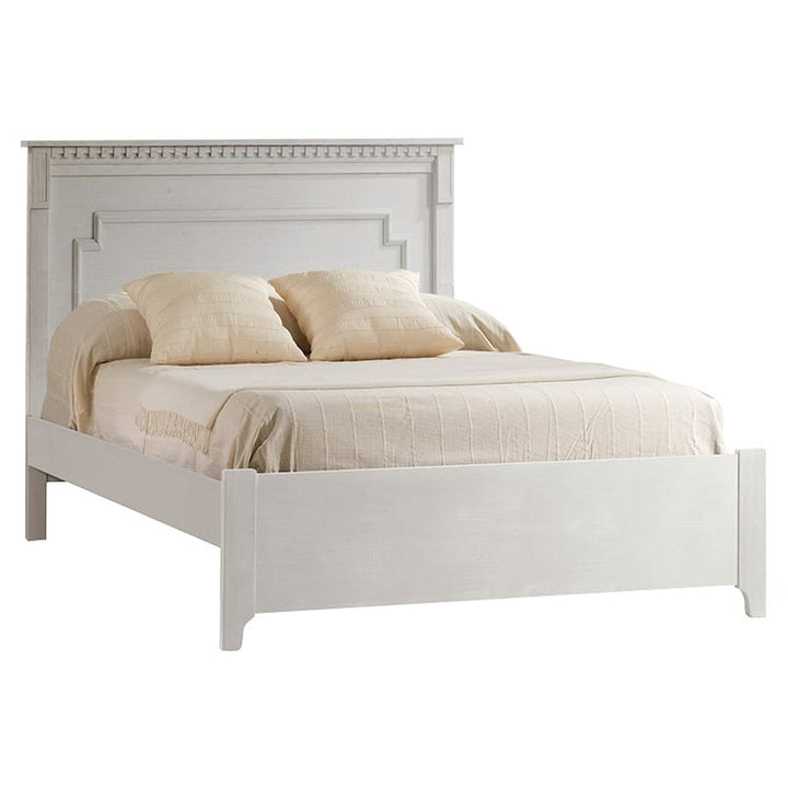 Natart - Ithaca Double Bed 54 Inch (Low profile footboard) - White -Natart image