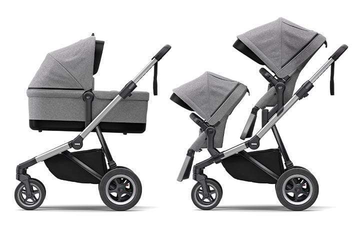 Thule - Sleek Double Stroller - Grey Melange 1 image