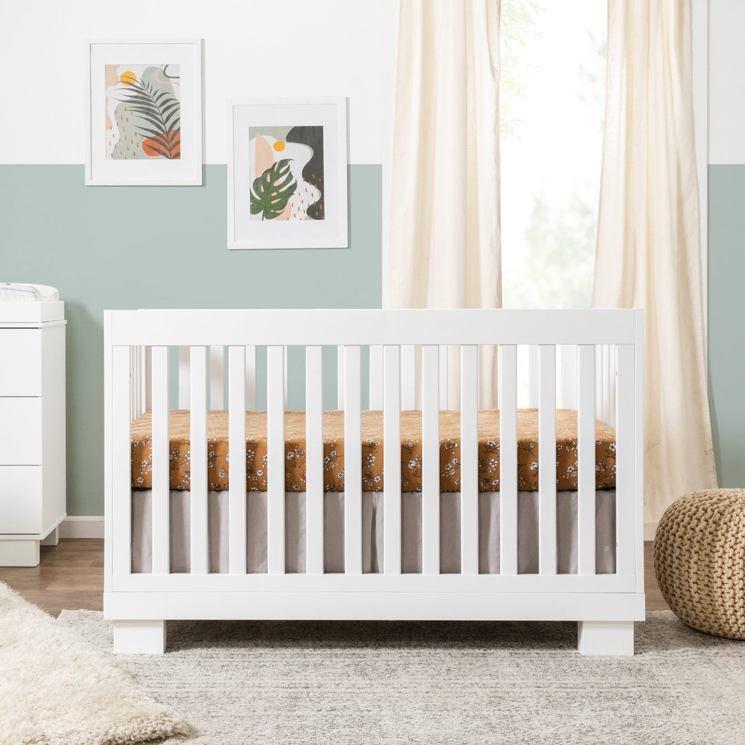 Babyletto - Modo - 3-in-1 Convertible Crib with Toddler Bed Conversion Kit - White-Leander image