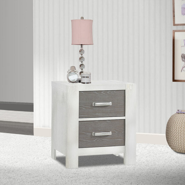 Natart - Rustico Moderno Nightstand - White / Owl (brushed)-Natart image