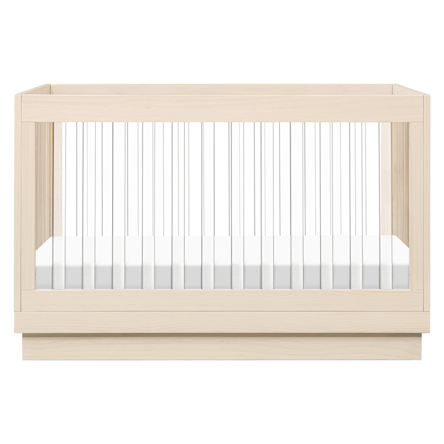 Babyletto - Harlow- Acrylic 3-in-1 Convertible Crib with Toddler Bed Conversion Kit - Washed Natural-Babyletto image