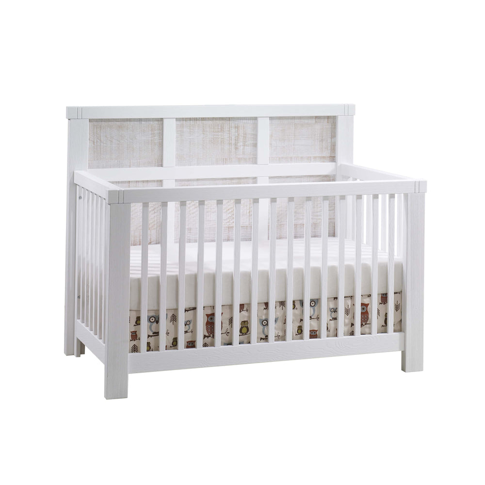 Natart - Rustico Moderno “5-in-1” Convertible Crib - White / White Bark-Natart image