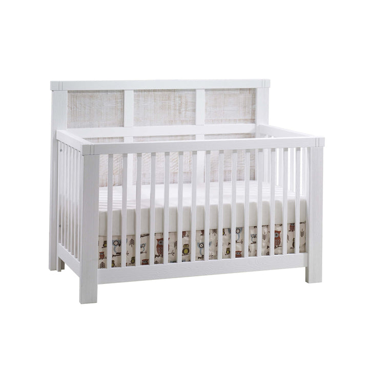 Natart - Rustico Moderno “5-in-1” Convertible Crib - White / White Bark-Natart image