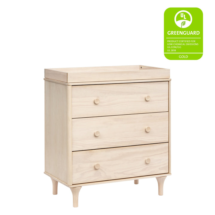 Babyletto - Lolly- 3-Drawer Changer Dresser with Removable Changing Tray - Washed Natural-Babyletto image