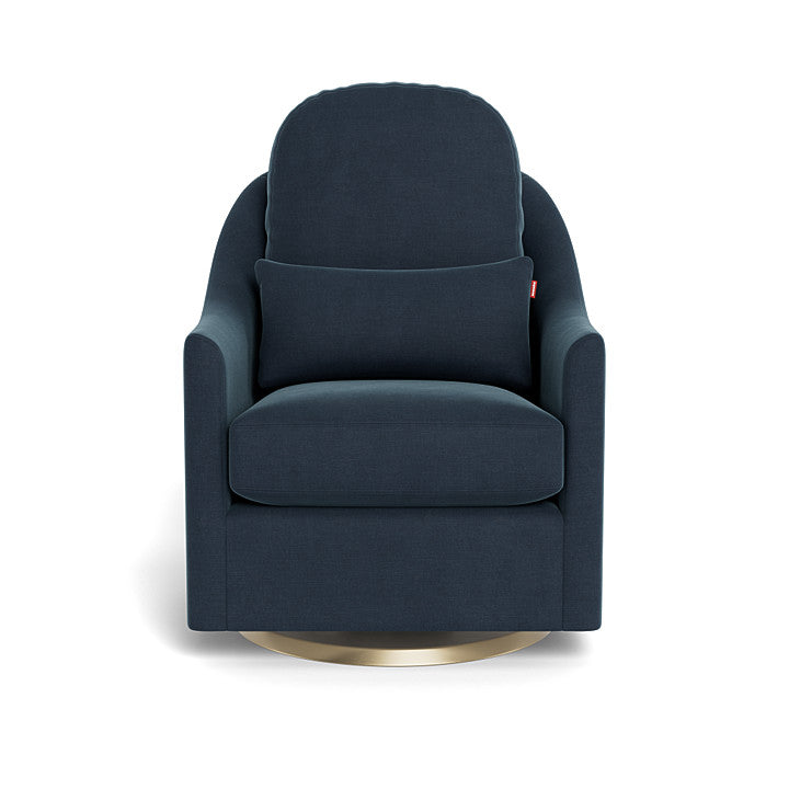 Monte design - Nessa Glider - Brushed Cotton-Linen-Monte design, Gold Swivel-Monte design, Midnight Blue-Monte design image