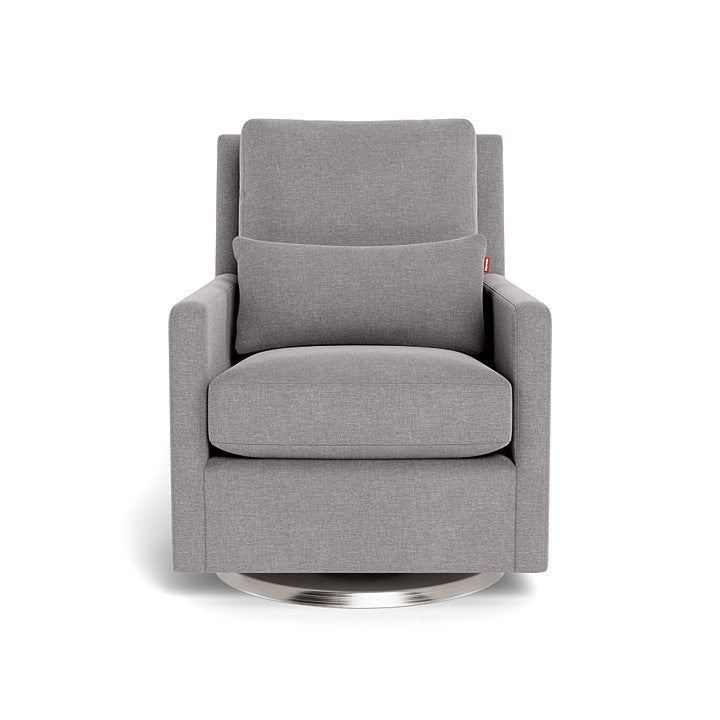 Monte design - Como Glider - Performance Heathered-Monte design, Brushed Steel Swivel-Monte design, Pebble Grey-Monte design image