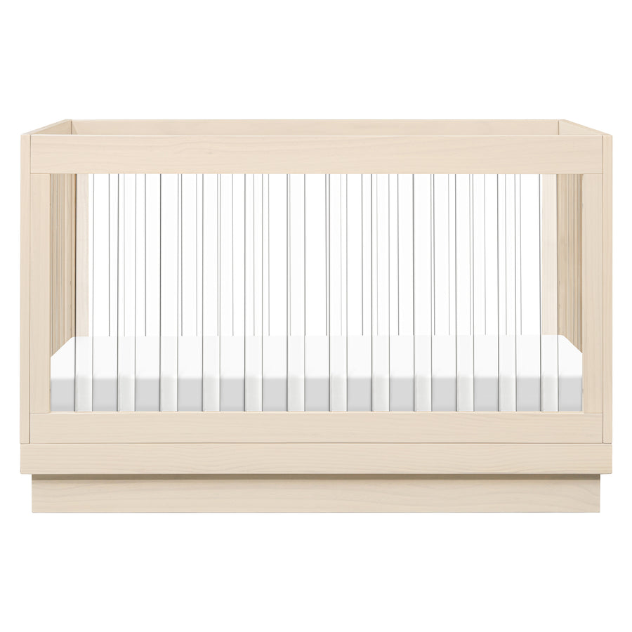 Babyletto - Harlow- Acrylic 3-in-1 Convertible Crib with Toddler Bed Conversion Kit - Washed Natural-Babyletto image