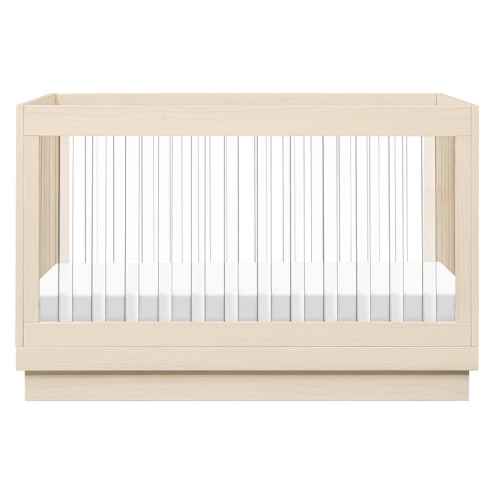 Babyletto - Harlow- Acrylic 3-in-1 Convertible Crib with Toddler Bed Conversion Kit - Washed Natural-Babyletto image