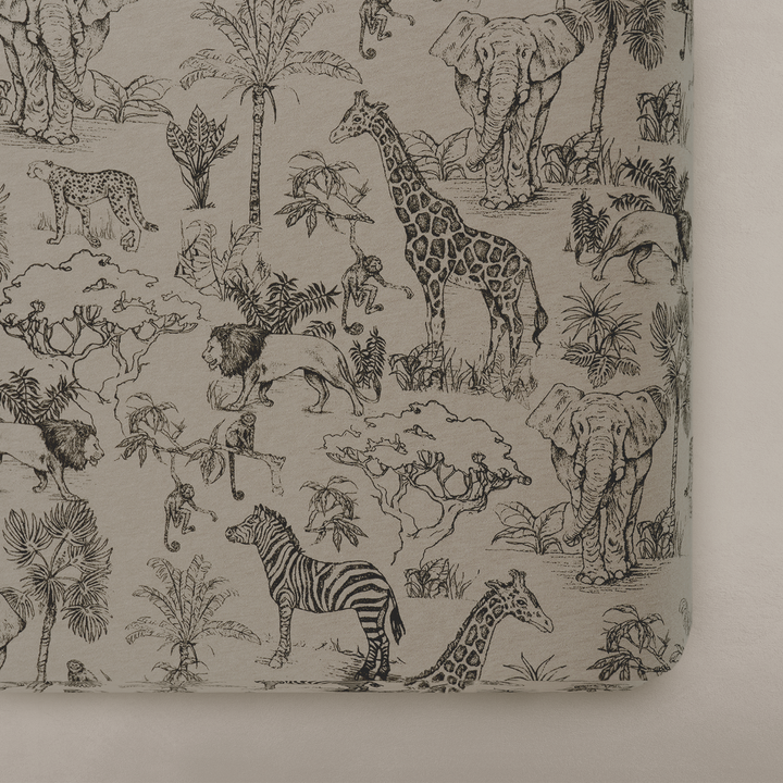 Oilo - Crib Sheets - Vintage Safari Nursery - Crib Sheet-Oilo image