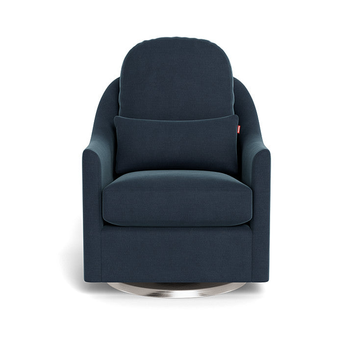 Monte design - Nessa Glider - Brushed Cotton-Linen-Monte design, Brushed Steel Swivel-Monte design, Midnight Blue-Monte design image