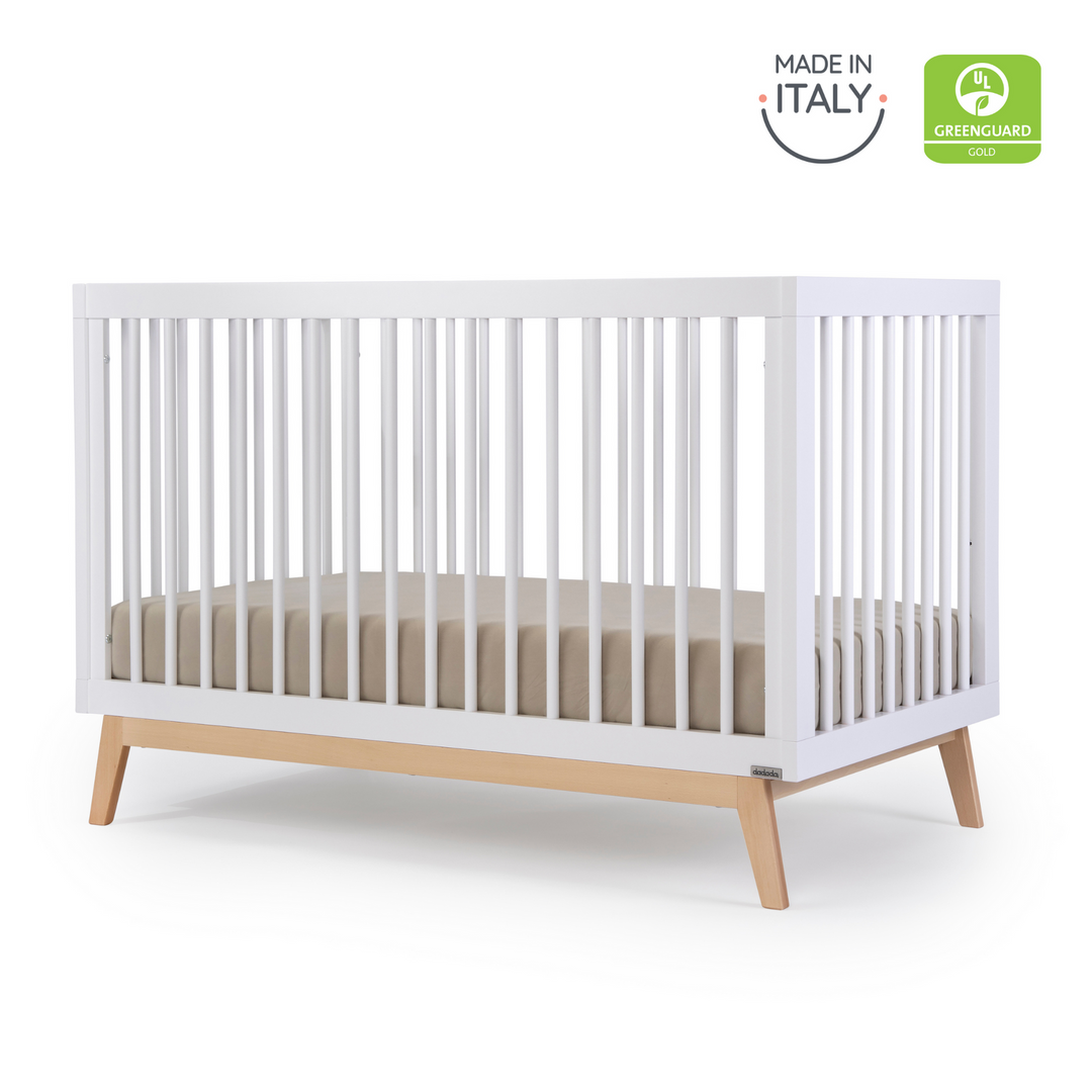 Dadada - Soho 3-in-1 Convertible Crib - White/Natural-Stokke image