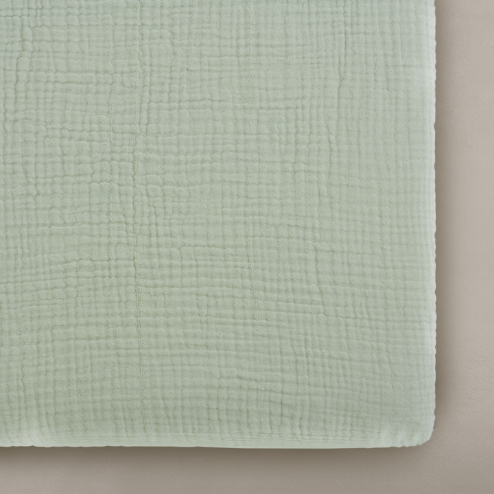 Oilo - Crib Sheets - Sea Moss Sage Green - Premium Muslin-Oilo image