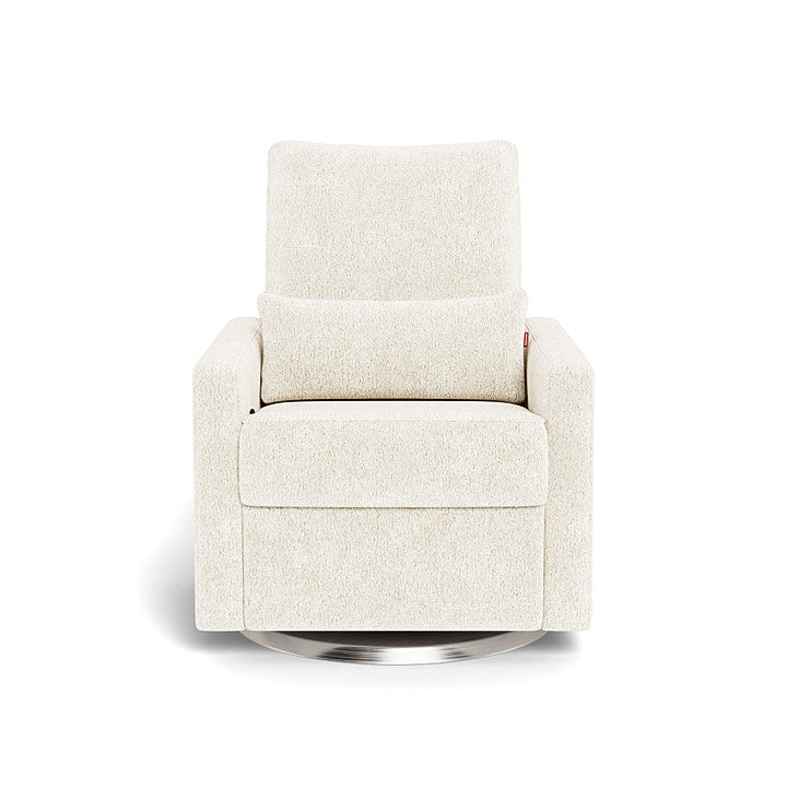Monte design - Matera Glider Recliner - Performance Faux Sheepskin-Monte design, Brushed Steel Swivel-Monte design, Faux Sheepskin-Monte design image
