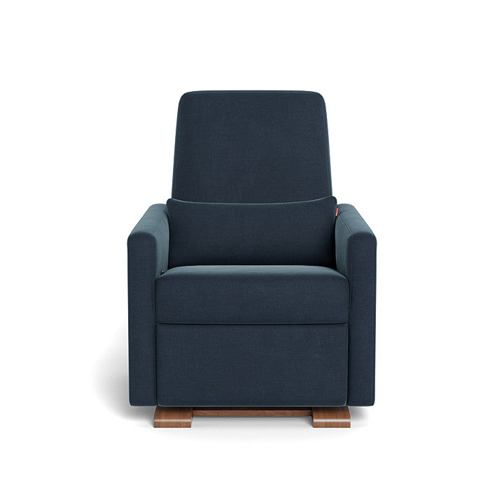Monte design - Grano Glider Recliner - Brushed Cotton-Linen-Monte design, Walnut-Monte design, Midnight Blue-Monte design image