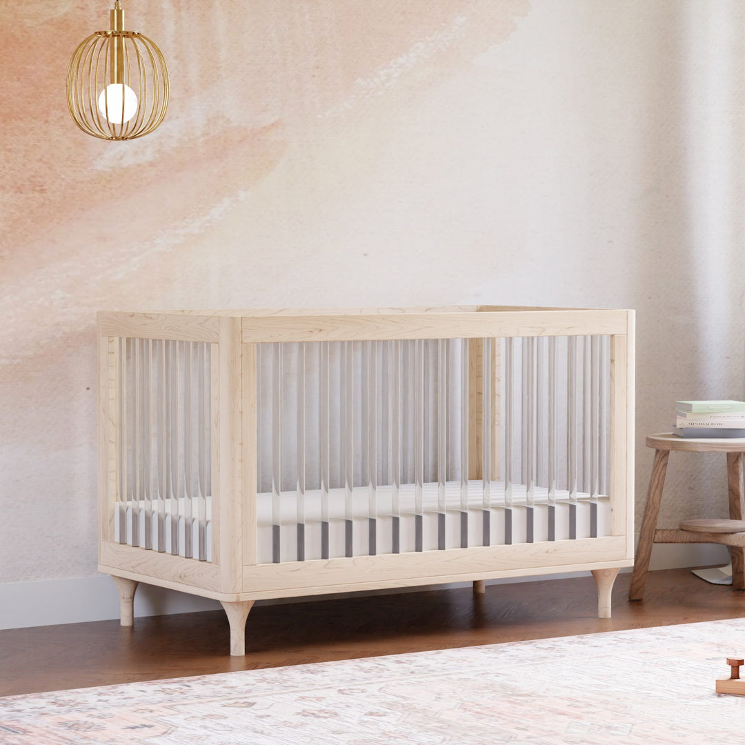 Babyletto - Lolly- 3-in-1 Convertible Crib with Toddler Bed Conversion Kit - Washed Natural Acrylic-Babyletto image