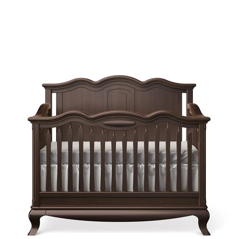 Romina - Cleopatra Convertible Crib / Solid Back - Bruno Rosso-Romina image