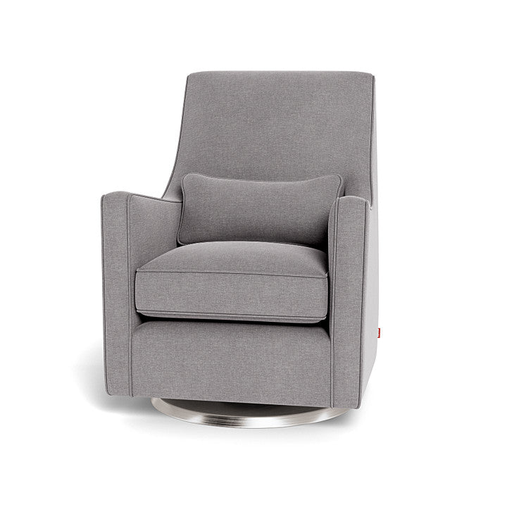 Monte design - Luca Glider - Performance Heathered-Monte design, Brushed Steel Swivel-Monte design, Pebble Grey-Monte design image