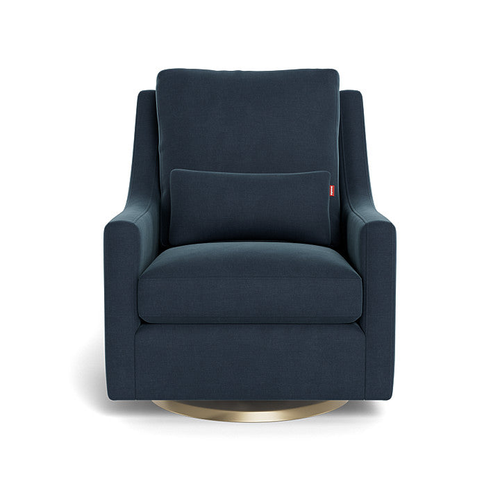 Monte design - Vera Glider - Brushed Cotton-Linen-Monte design, Gold Swivel-Monte design, Midnight Blue-Monte design image