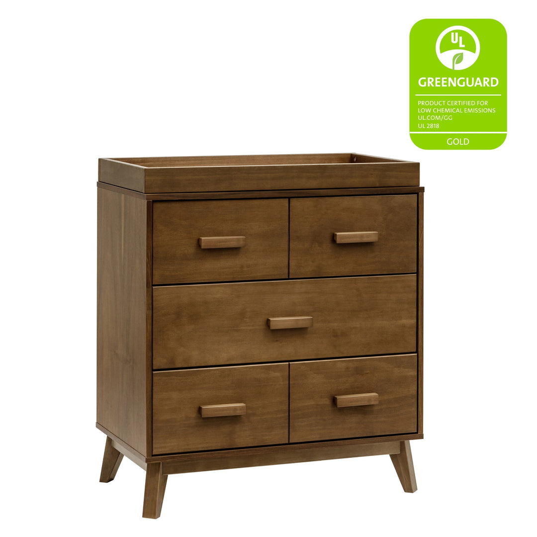 Babyletto - Scoot - 3-Drawer Changer Dresser with Removable Changing Tray - Natural walnut-Babyletto image