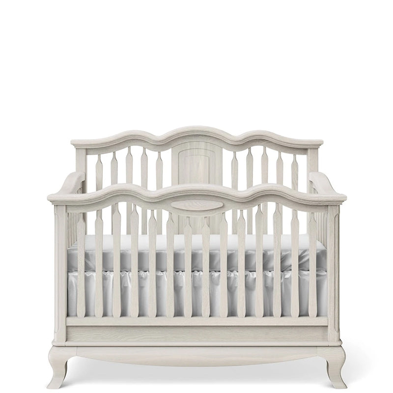 Romina - Cleopatra Convertible Crib / Open Back - Washed White-Romina image