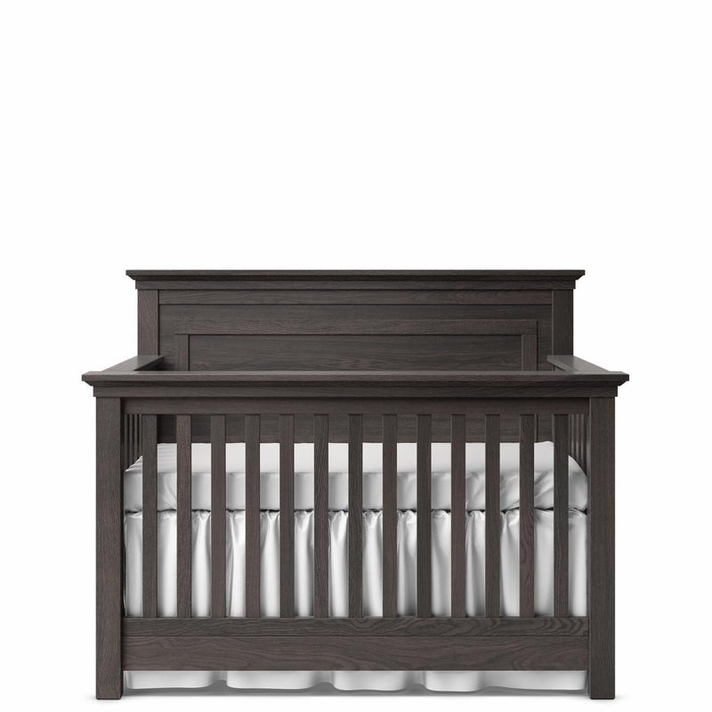 Romina - Karisma Convertible Crib / Solid Back - Oil Grey-Romina image
