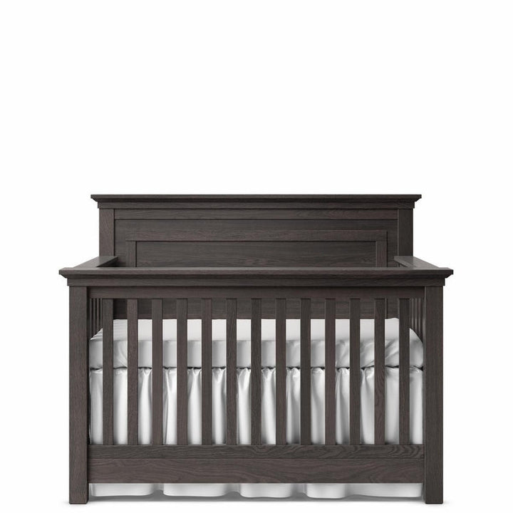 Romina - Karisma Convertible Crib / Solid Back - Oil Grey-Romina image