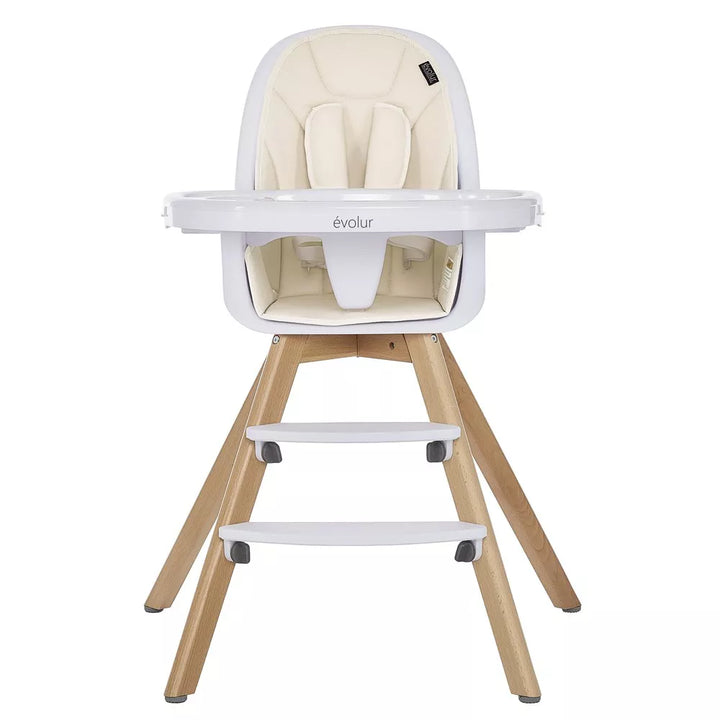 Evolur - Evolur Zoodle 2 in 1 Baby High Chair - Ivory-Evolur image
