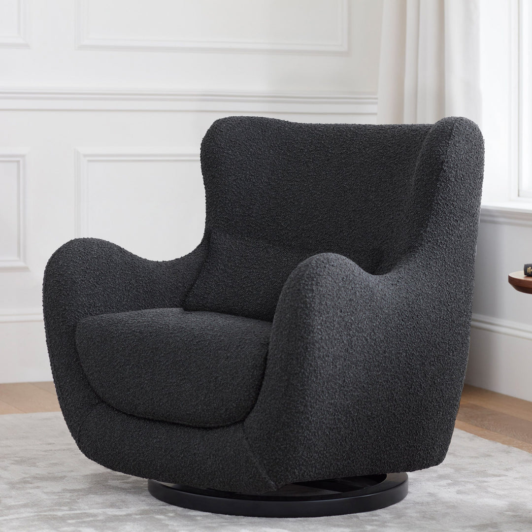 Babyletto - Solstice - Black Boucle with Black Wood Base-Babyletto image