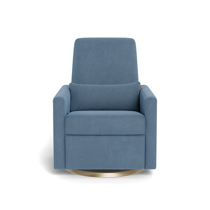 Monte design - Grano Glider Recliner - Performance Heathered-Monte design, Gold Swivel-Monte design, Denim Blue-Monte design image