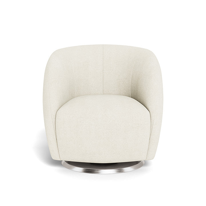 Monte design - Gem Swivel Glider - Performance Boucle-Monte design, Brushed Steel Swivel-Monte design, Ivory Boucle-Monte design image