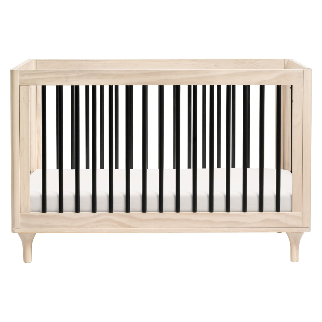 Babyletto - Lolly- 3-in-1 Convertible Crib with Toddler Bed Conversion Kit - Washed Natural/Black-Babyletto image