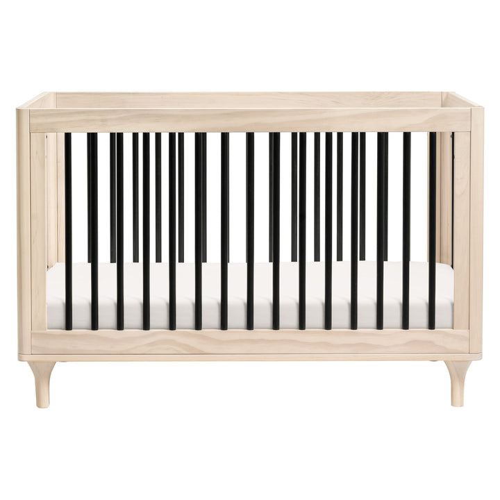 Babyletto - Lolly- 3-in-1 Convertible Crib with Toddler Bed Conversion Kit - Washed Natural/Black-Babyletto image