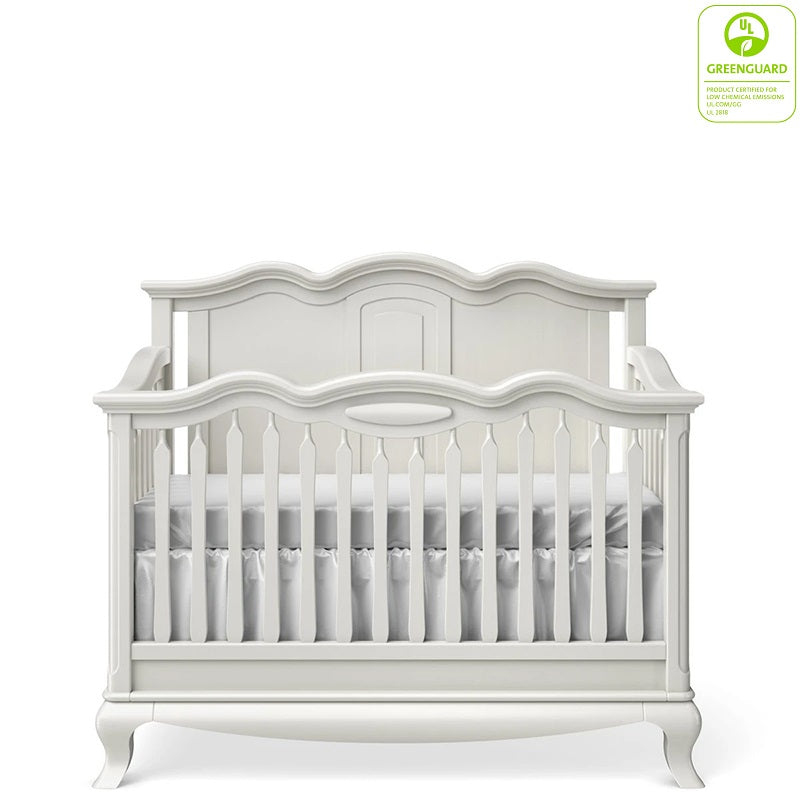Romina - Cleopatra Convertible Crib / Solid Back - Solid White-Romina image