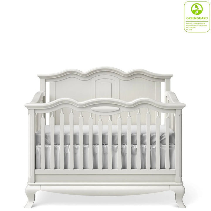 Romina - Cleopatra Convertible Crib / Solid Back - Solid White-Romina image