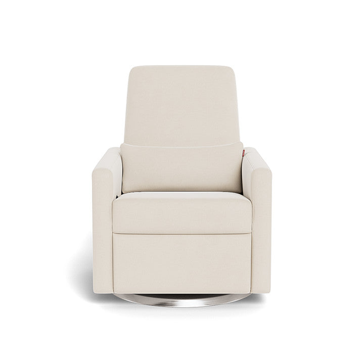 Monte design - Grano Glider Recliner - Brushed Cotton-Linen-Monte design, Brushed Steel Swivel-Monte design, Beach-Monte design image