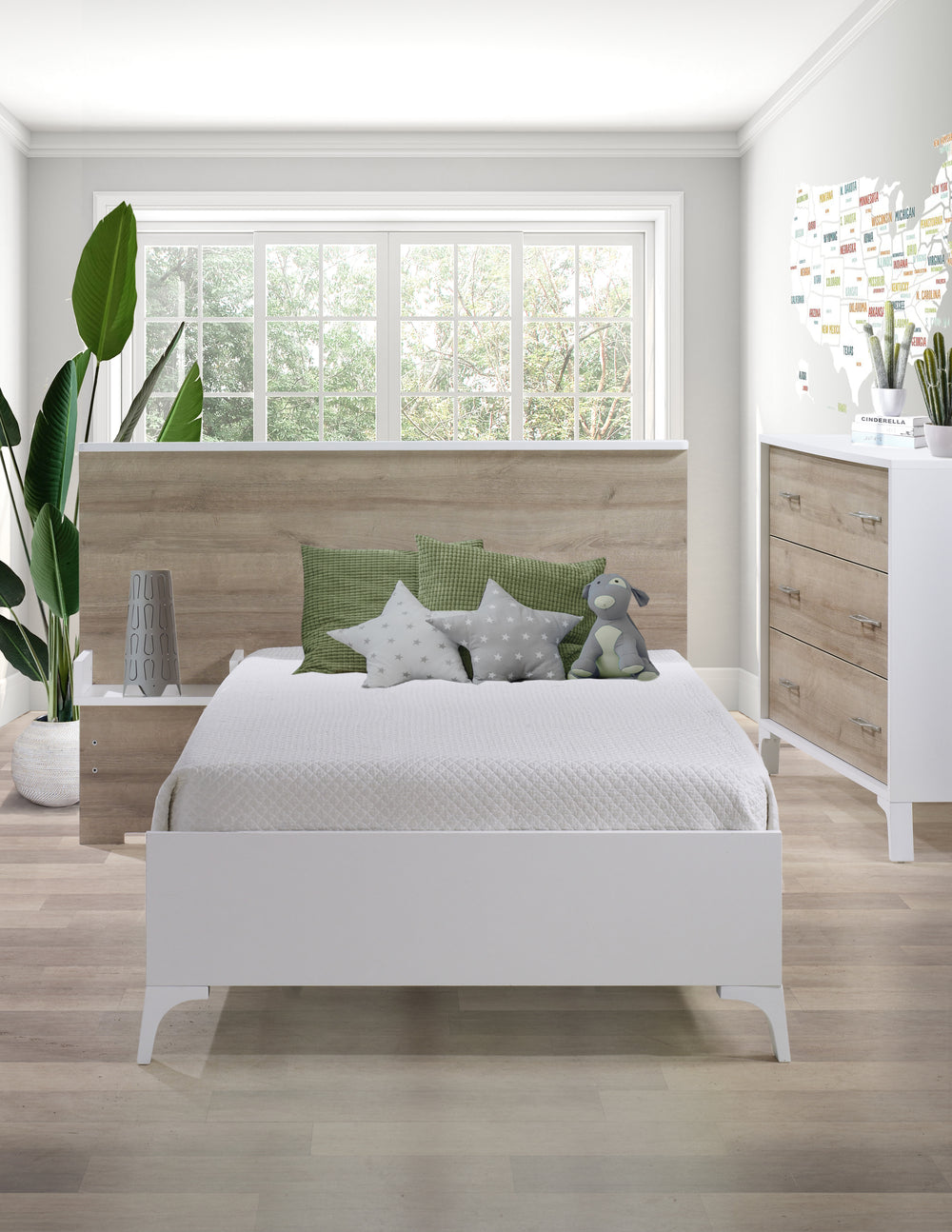 Tulip - Metro Twin Bed Conversion Rails and Low Profile Footboard 39 Inch - White 1 image