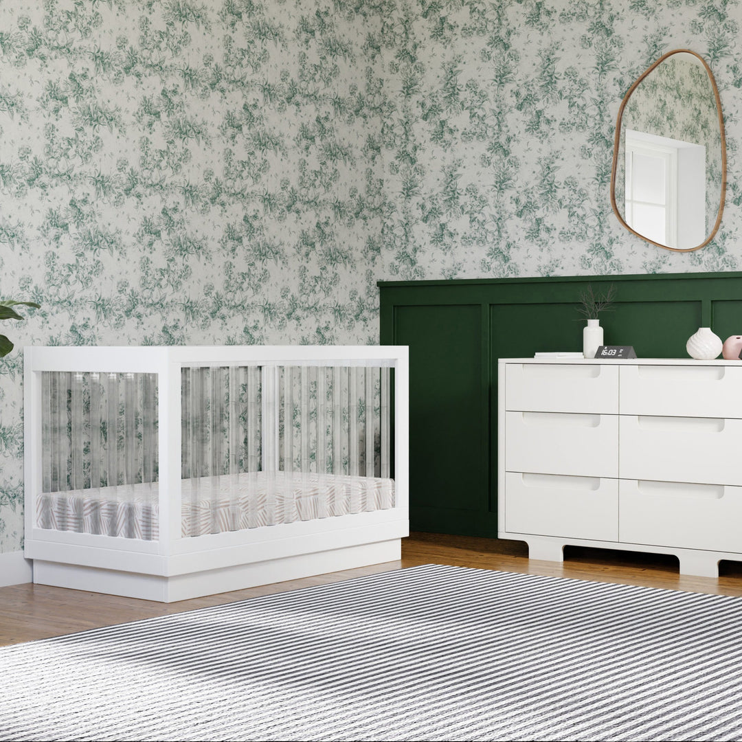 Babyletto - Harlow- Acrylic 3-in-1 Convertible Crib with Toddler Bed Conversion Kit image 2