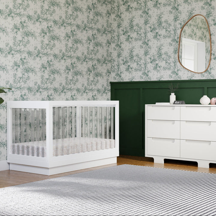 Babyletto - Harlow- Acrylic 3-in-1 Convertible Crib with Toddler Bed Conversion Kit image 2