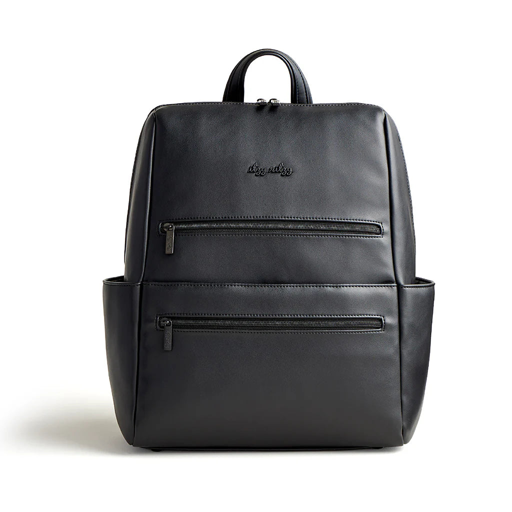 Itzy Ritzy Eras Backpack Diaper Bag- Black Leather image 0