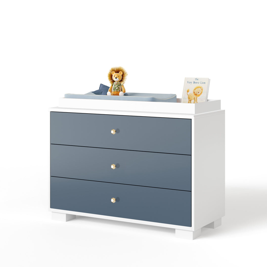 Ducduc - Cabana 3-drawer dresser - white maple - Midnight-Ducduc, Golden Honeycomb-Ducduc image
