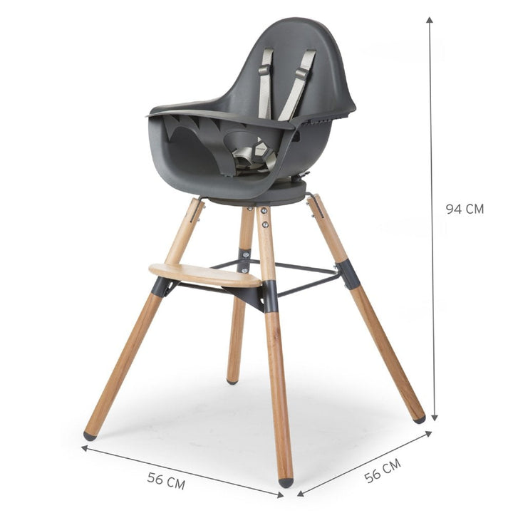 Childhome - Beaba Childhome Evolu ONE.80° High Chair - Anthracite image 1